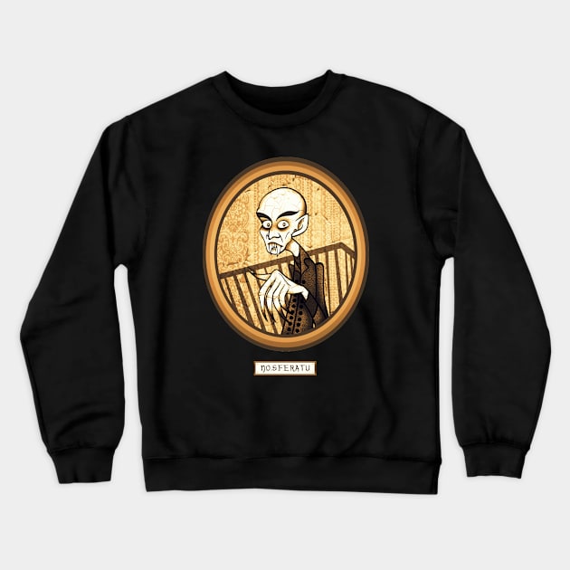 Nosferatu Hallway Portrait Crewneck Sweatshirt by Apgar Arts